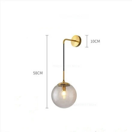 DecorBites™ Glass Ball LED Wall Light for Bedroom Decoration and Living Room Fixtures