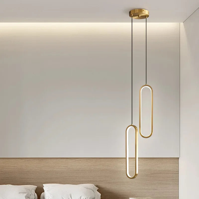 DecorBites™ Aluminium LED Chandelier for Minimalist Restaurant, Bar, and Living Spaces