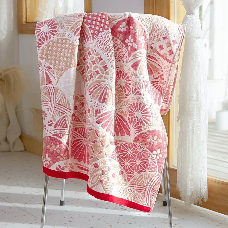 DecorBites™ Cotton Gauze Bath Towel - Large Cartoon Towel 70x140cm