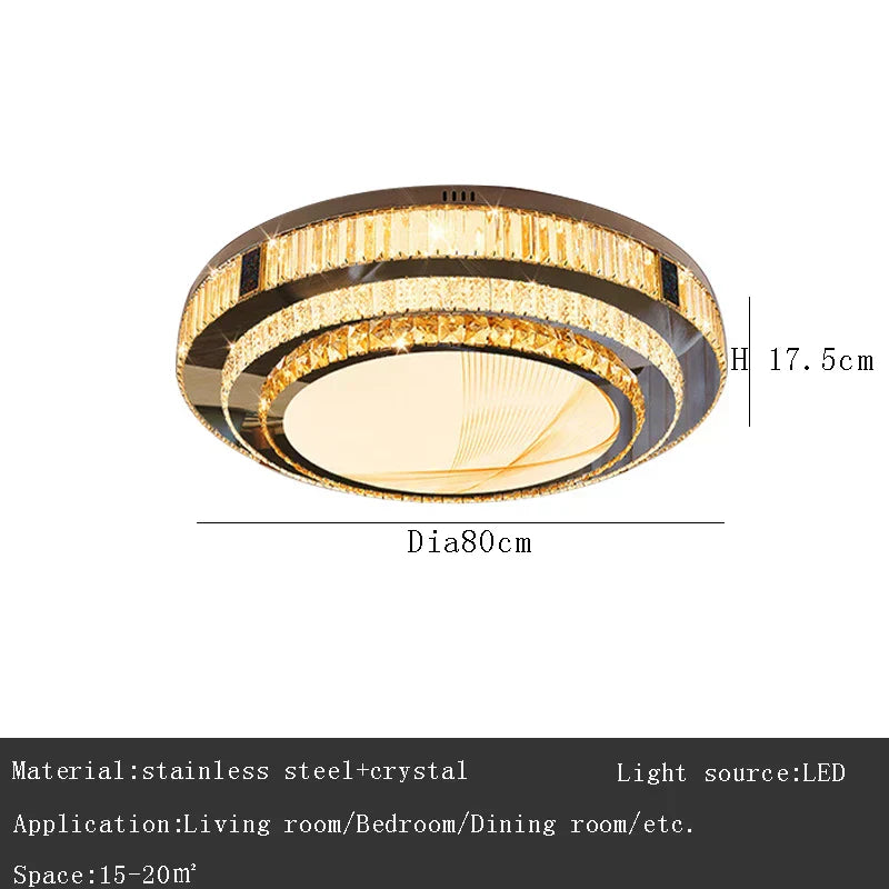 DecorBites™ Gold Crystal Ceiling Lights for Modern Home Decor