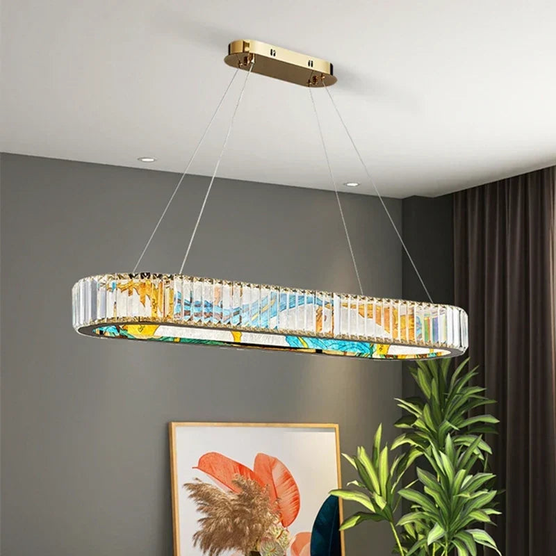 DecorBites™ Crystal Chandelier Pendant Lamp, Exquisite Oriental Style Lighting for Home
