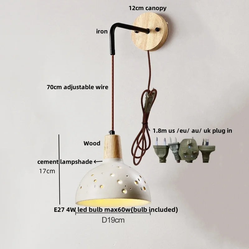 DecorBites™ LED Wall Light Fixture with Pull Chain Switch - Modern Nordic Design