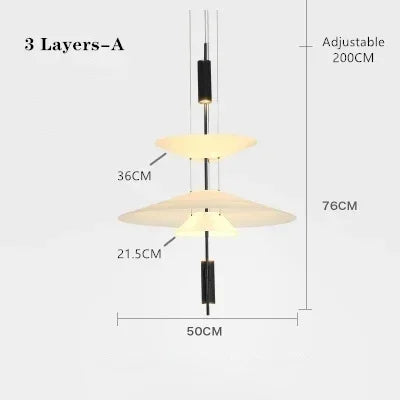 DecorBites™ LED Saucer Chandelier: Modern Personality for Home Decor, Living Room, Dining Table