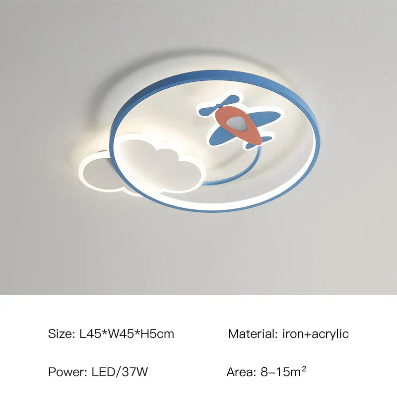 DecorBites™ Kids Room LED Ceiling Chandelier Modern Nursery Study Hanging Lamp