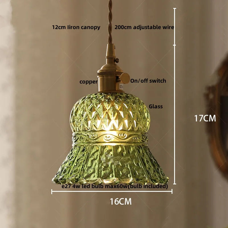 DecorBites™ Clear Glass Copper Pendant Lights Adjustable Modern Wire Nordic Vanity Light