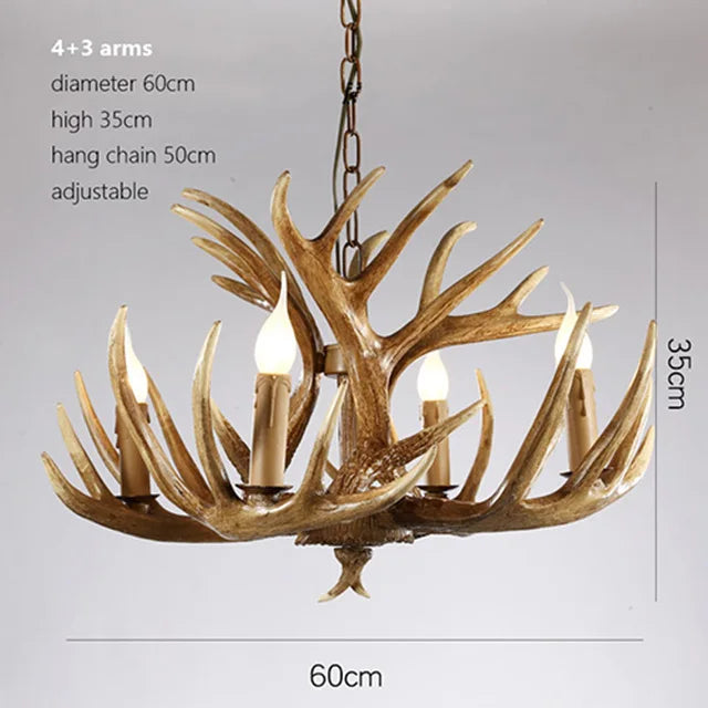 DecorBites™ Antler Pendant Chandelier for Home Decor and Lighting Fixtures