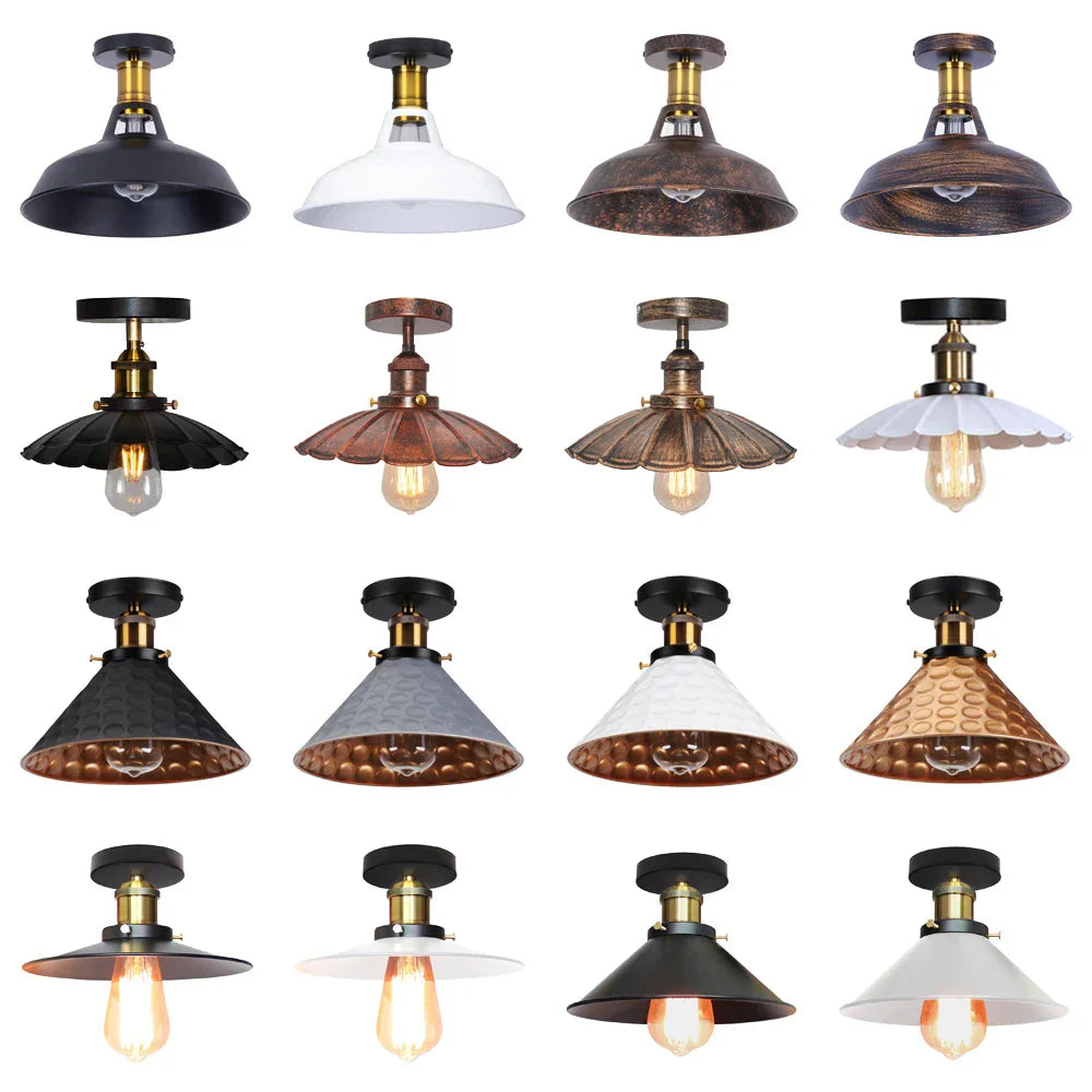 DecorBites™ Industrial Flush Mount Light for Home Decor in Bedroom, Kitchen, Living Room