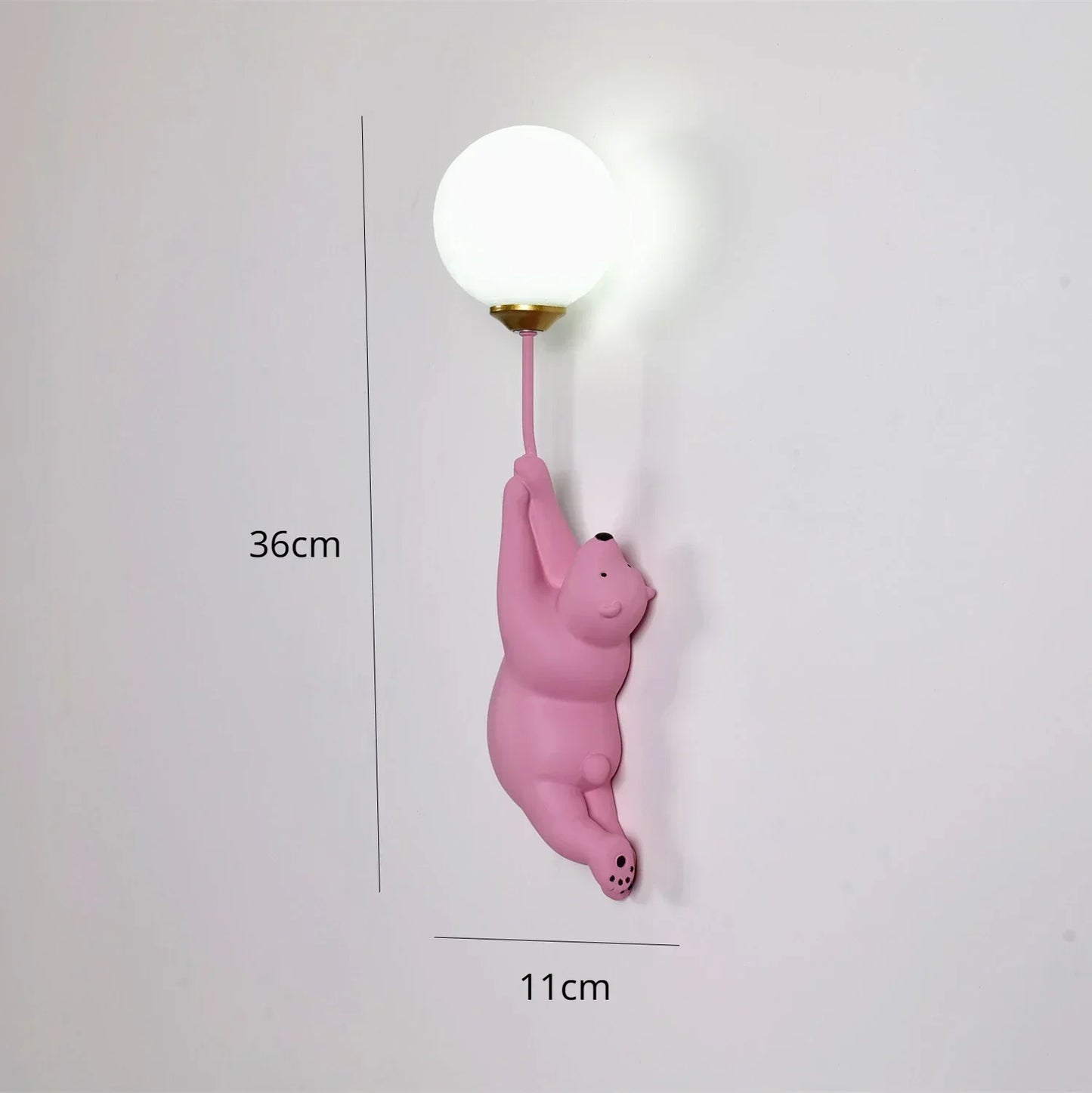 DecorBites™ Blue Bear 3D Moon Wall Lamp for Children's Bedroom Interior Lighting