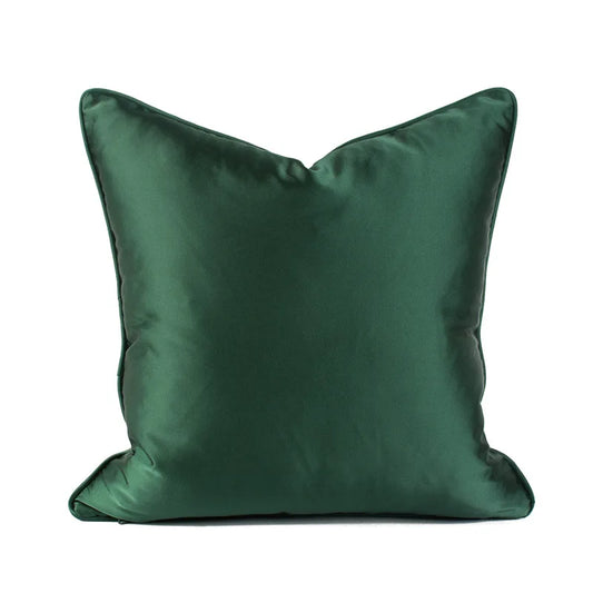 DecorBites™ Emerald Green Geo Jaquard Cushion Cover 50x50cm