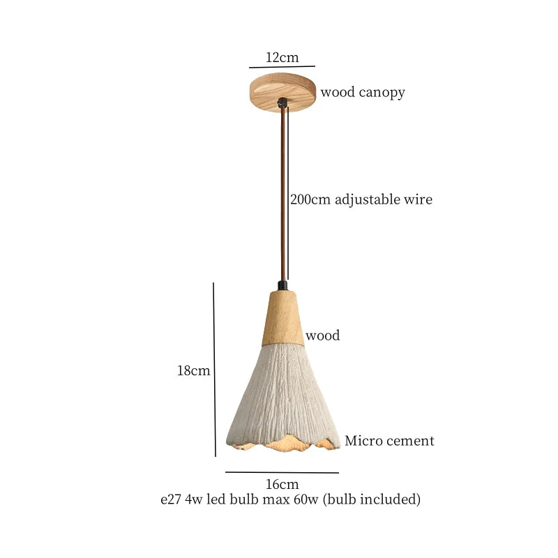 DecorBites™ Columnar Micro Cement LED Hanging Lamps | Home Decor Pendant Light