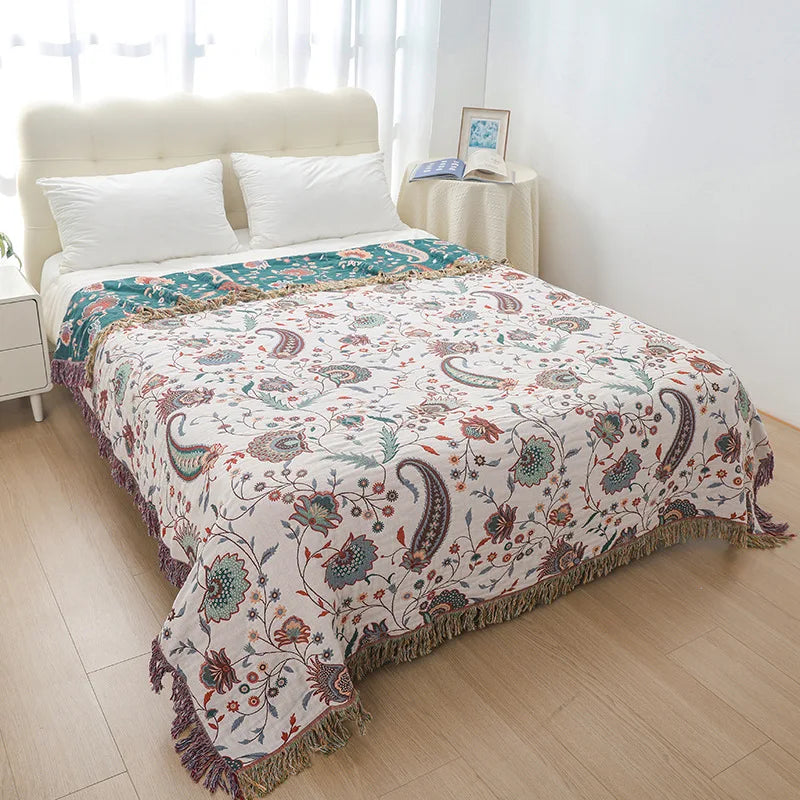 DecorBites™ Cooling Cotton Blanket - Modern Simplicity Bed & Sofa Throw - 200x230CM