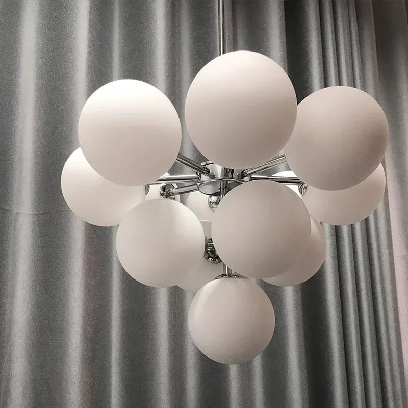 DecorBites™ Elegant Glass Chandelier for Living Room Dining Decor