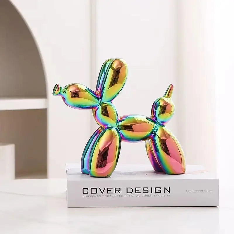 DecorBites™ Balloon Dog Ceramic Sculpture Ornament for Home Office Decor & Gifts