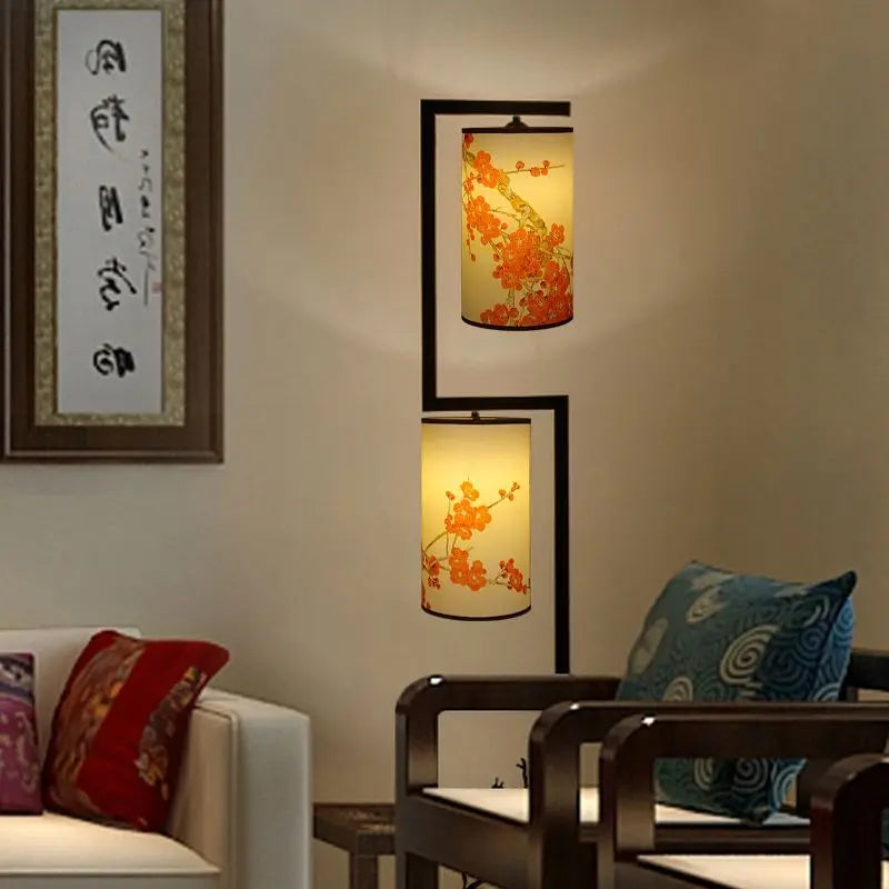 DecorBites™ Ancient Plum Blossom Chinese Style Floor Lamp - Creative Printing Picture