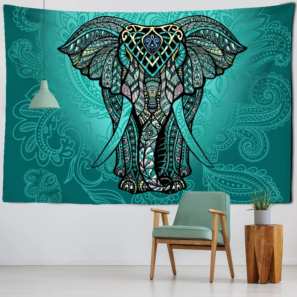 DecorBites™ Elephant Mandala Tapestry Tree of Life Wall Hanging Psychedelic Witchcraft Home Decor