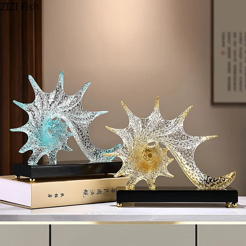 DecorBites™ Bubble Conch Sculpture | Resin Desk Decoration | Home Room Aesthetic Decor