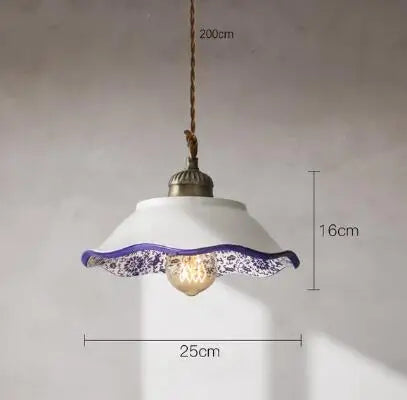 DecorBites™ Blue Glass Pendant Lights for Bedroom Dinning Living Room
