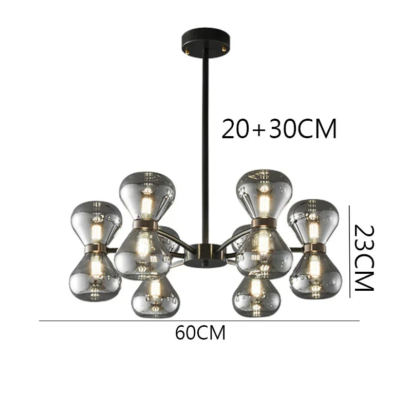 DecorBites™ LED Pendant Chandelier: Stylish Ceiling Lamp for Bedroom, Living Room Decor