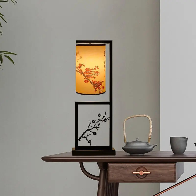 DecorBites™ Ancient Plum Blossom Chinese Style Floor Lamp - Creative Printing Picture