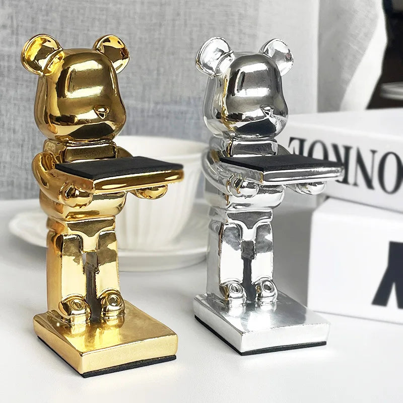DecorBites™ Bear Statue Watch Rack: Smart Watch Display & Storage Stand