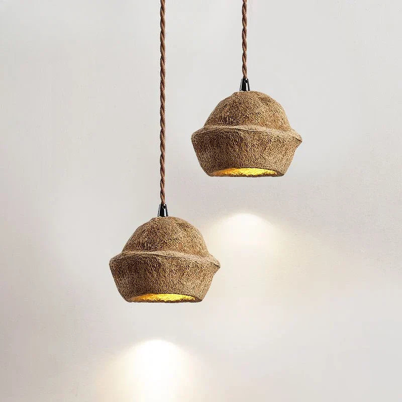 DecorBites™ Fruit Shell Bedside Pendant Light, Retro Wabi Sabi Style for Homestay & Bar Counter