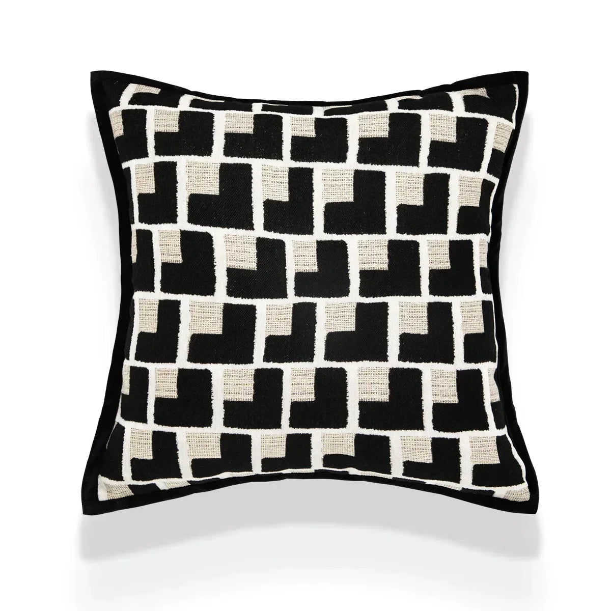 DecorBites™ Geometric Jacquard Cushion Cover 45*45 Modern Design Sense Pillowcase
