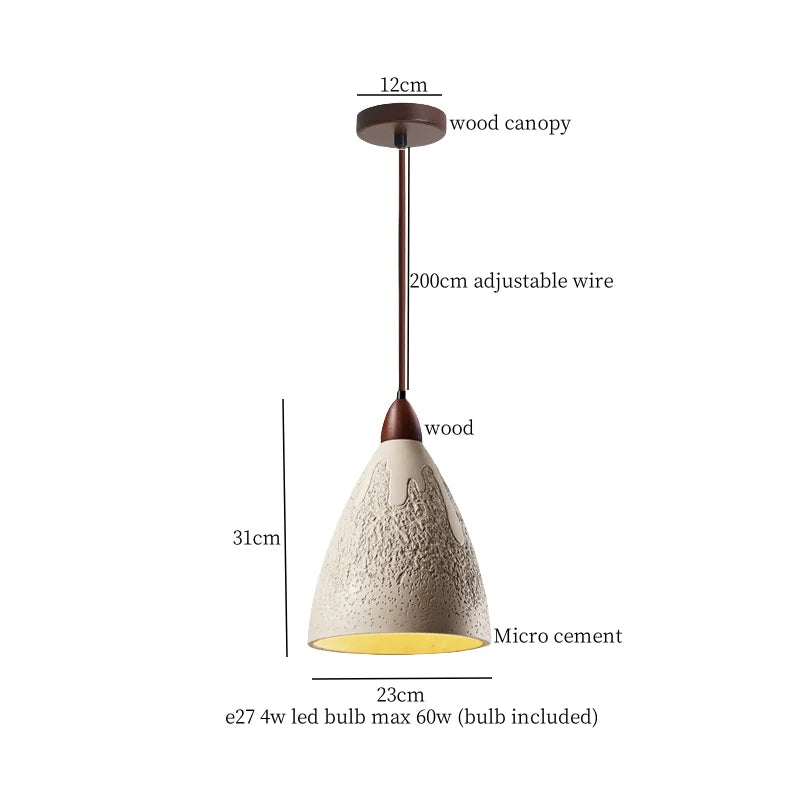 DecorBites™ Columnar Micro Cement LED Hanging Lamps | Home Decor Pendant Light