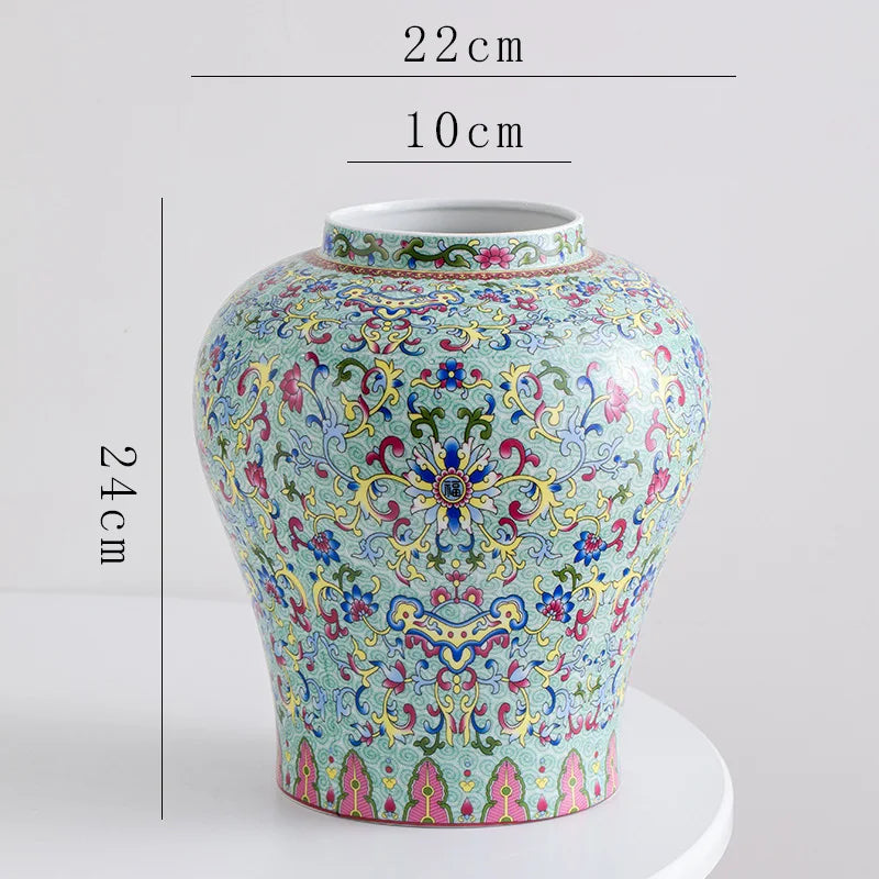 DecorBites™ Blue White Porcelain Flower Vase: Elegant Ceramic Home Decor & Storage Solution