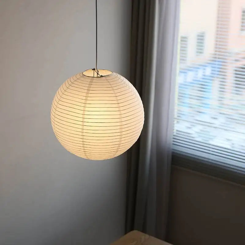DecorBites™ Akari Rice Paper Pendant Lights - Handwoven LED Hanging Lamp for Home Décor