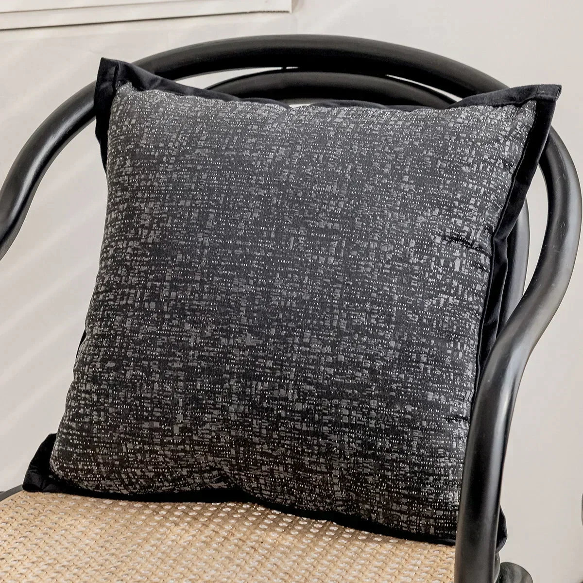 DecorBites™ Camellia Jacquard Embroidery Pillow Cover Luxury Decorative Nordic Living Room
