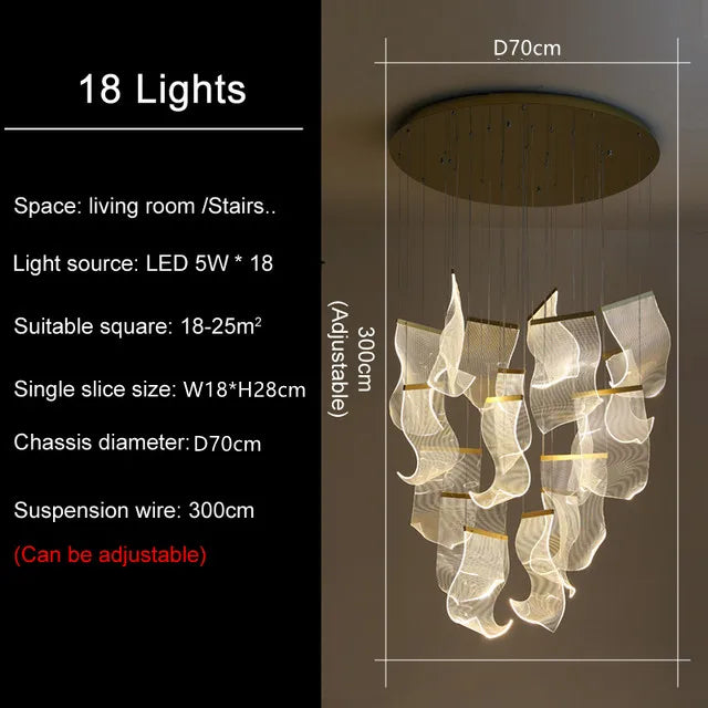 DecorBites™ LED Light Ceiling Chandelier for Modern Home Decor & Ambient Lighting