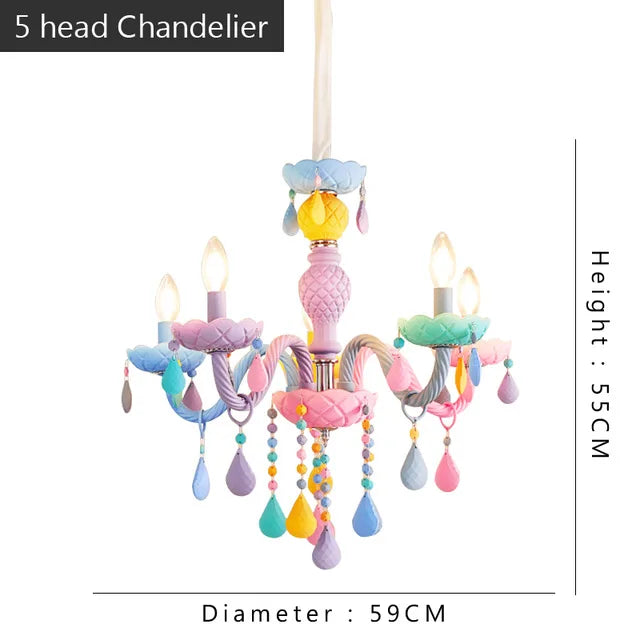 DecorBites™ Crystal Candle Chandelier: Elegant European Design for Bedroom, Restaurant & Children's Room