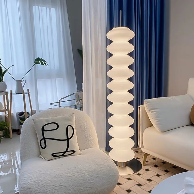 DecorBites™ LED Gourd Sanding Floor Lamp: Nordic Design for Living Room, Bedroom & Shop