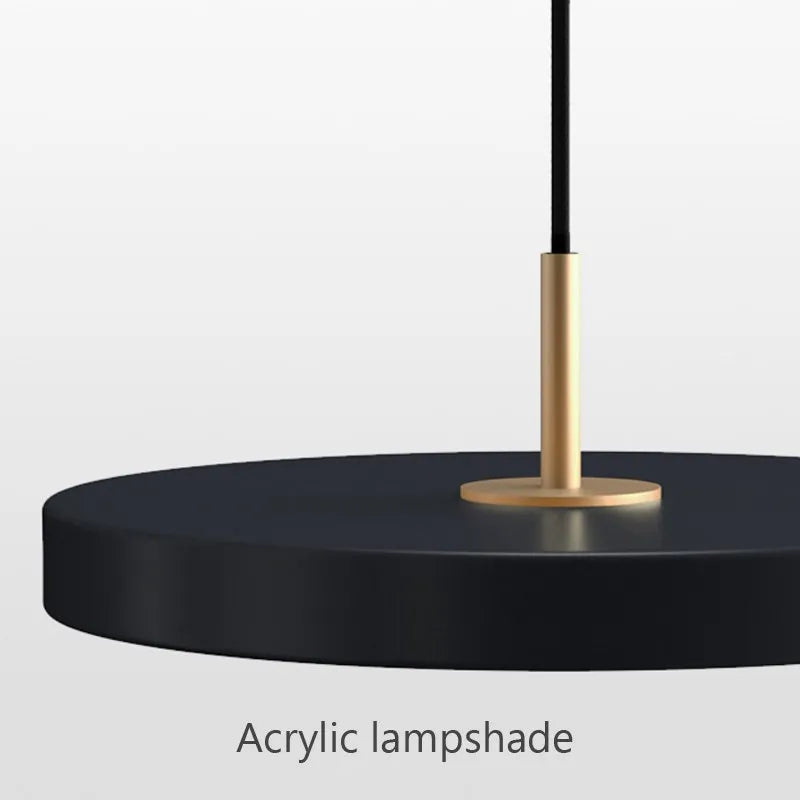 DecorBites™ LED Pendant Light: Iron, Black, White, Blue, Dining, Bedroom, Living, Study, Indoor.