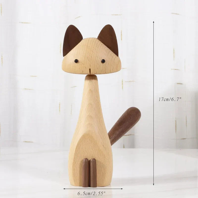 DecorBites™ Black Walnut Wood Carving Figurines Nordic Style Room Decor Crafts & Gifts