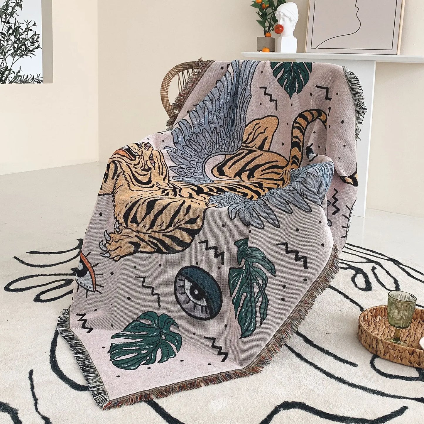 DecorBites™ Bohemian Outdoor Blanket - Luxury Tapestry Rug for Camping, Picnics, and Home Decor