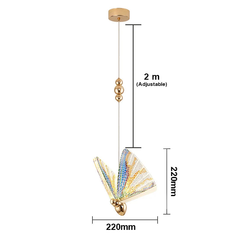 DecorBites™ Butterfly LED Pendant Lights Chandelier for Indoor Living and Dining Room Lighting