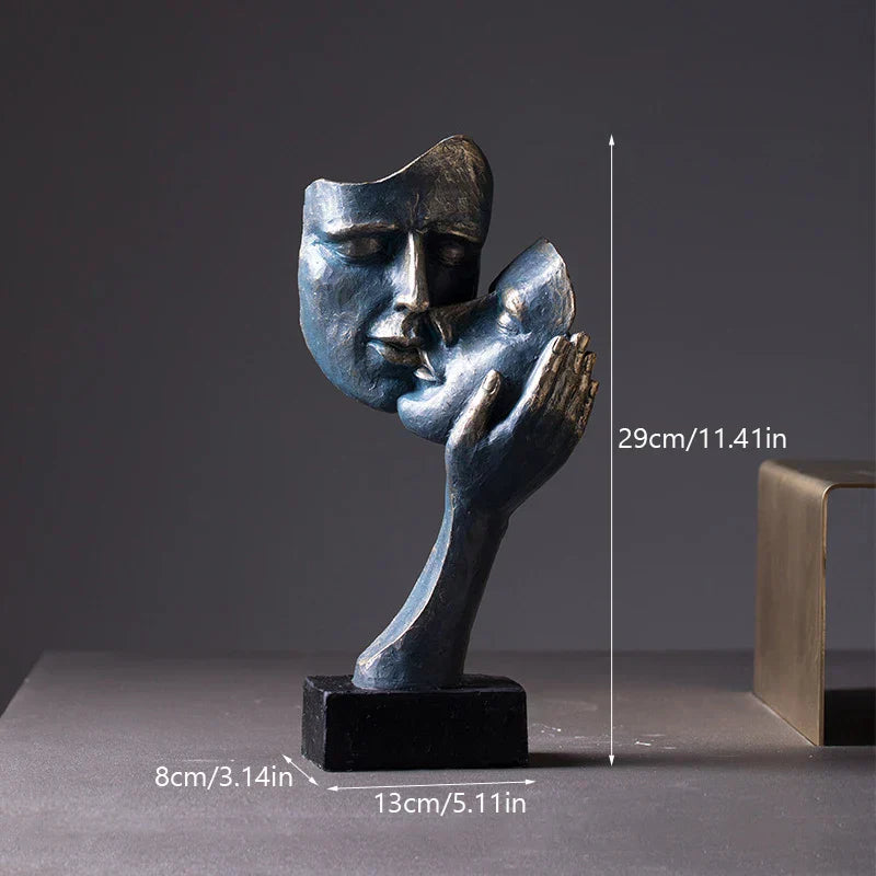 DecorBites™ Loving Couple Resin Statue for Interior Decor and Valentine's Day Gift