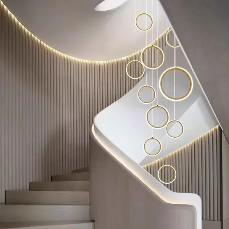 DecorBites™ LED Pendant Lights: Modern Minimalist Hanging Chandelier for Living & Dining Room