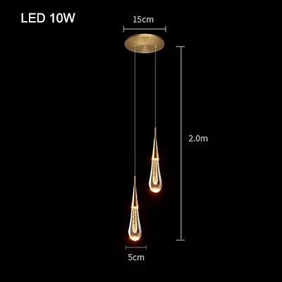 DecorBites™ Bubble Crystal Chandelier Hanging Lamp: Modern LED Pendant Lights for Home Decor