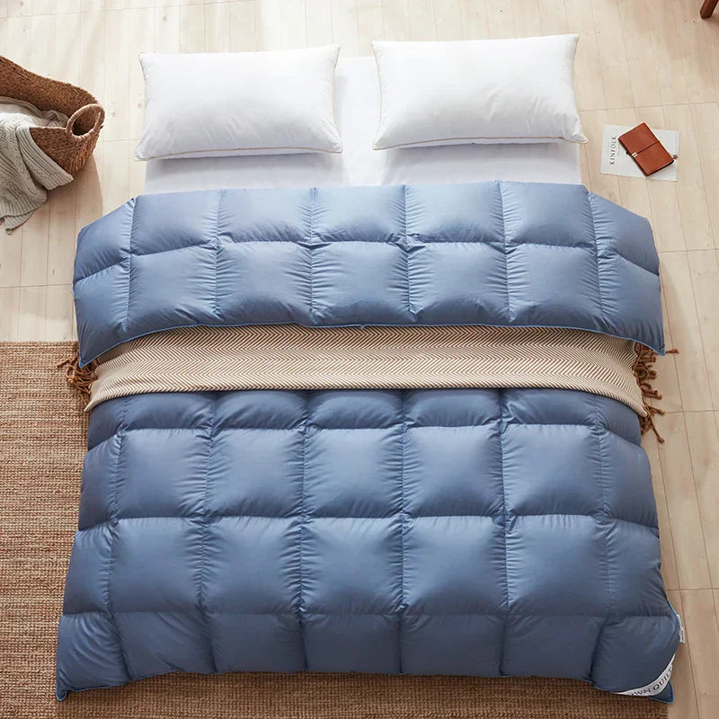 DecorBites™ Luxe Cotton Cover White Goose Down Comforter, 5 Star Hotel Bedspread
