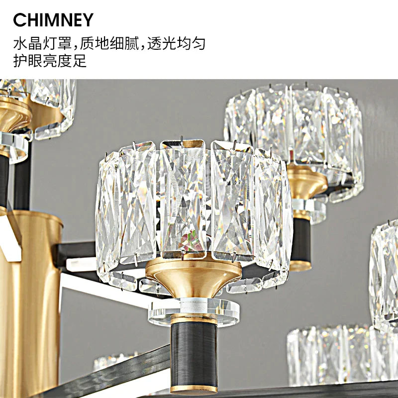 DecorBites™ Crystal Chandelier Modern Luxury Light for Living Hall Dining Bedroom