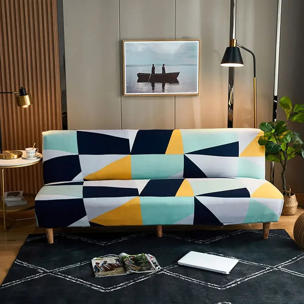 DecorBites™ Bohemian Mandala Futon Sofa Cover - No Armrest Couch Slipcover
