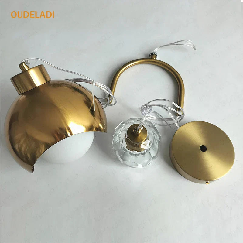 DecorBites™ Crystal Ball Pendant Lights: Modern LED Luxury for Bedroom, Nordic Minimalist Design