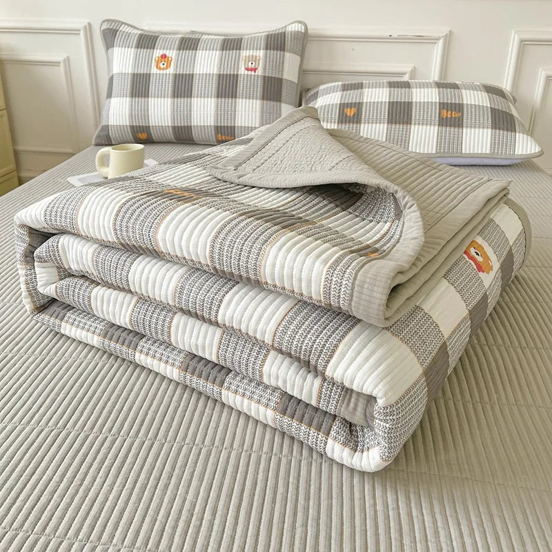 DecorBites™ Cartoon Small Fresh Washed Cotton Bed Sheets Bedspread