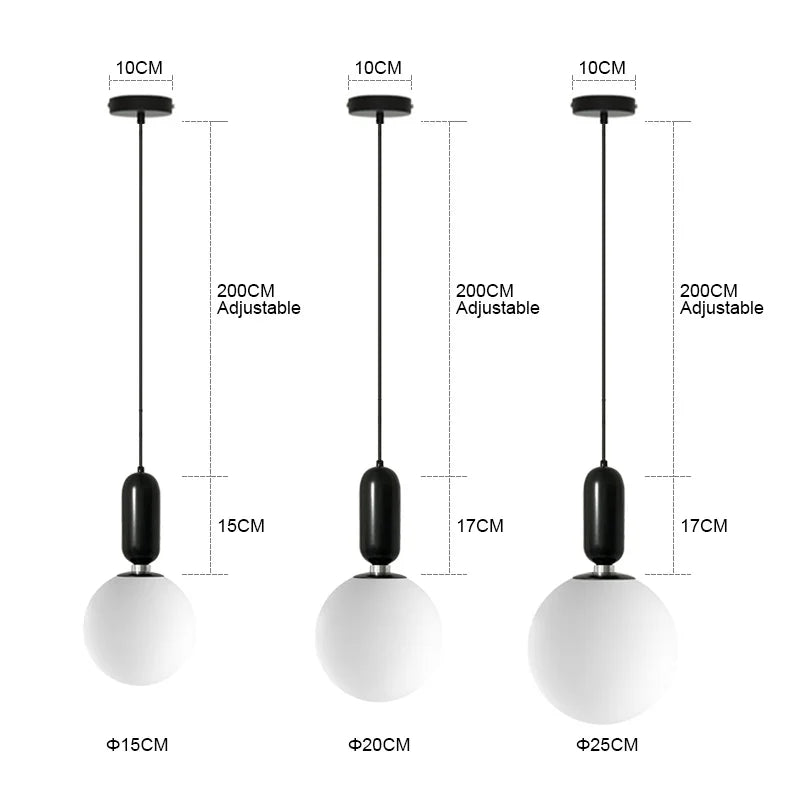 DecorBites™ Glass Ball LED Chandelier for Modern Living Spaces