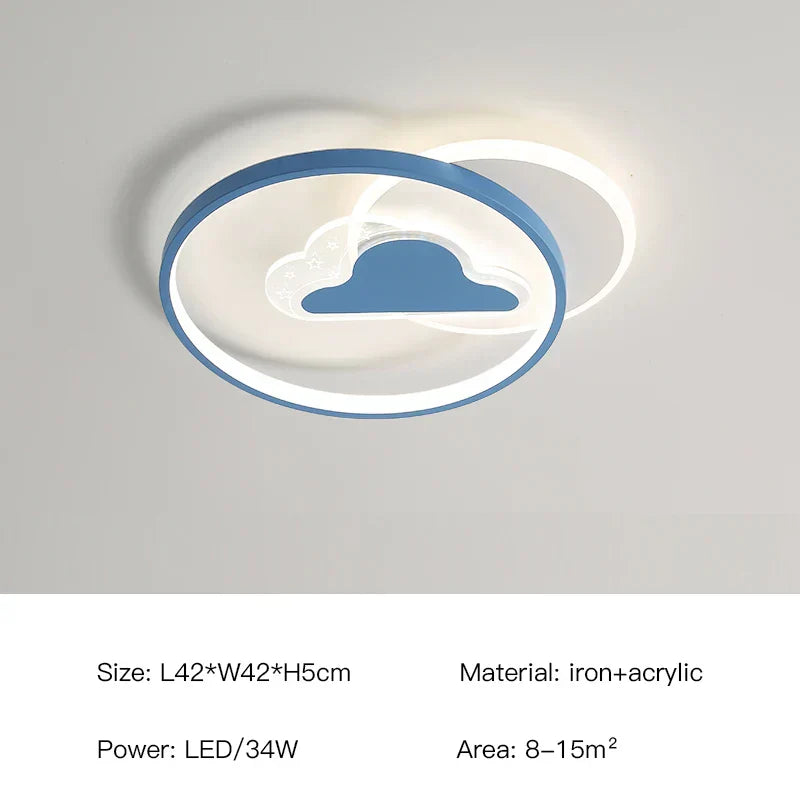 DecorBites™ Kids Room LED Ceiling Chandelier Modern Nursery Study Hanging Lamp
