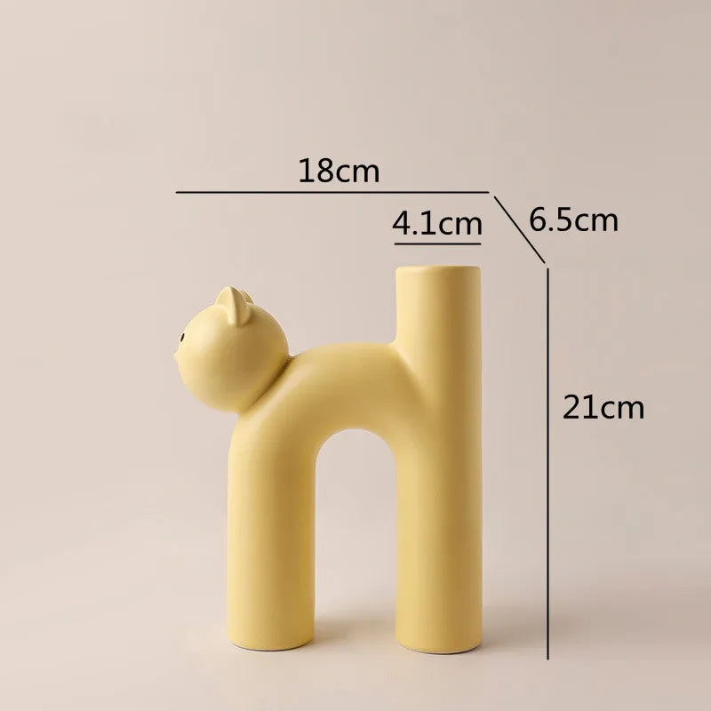 DecorBites™ Cathead H-Shaped Tube Vase for Flower Hydroponics Arrangement