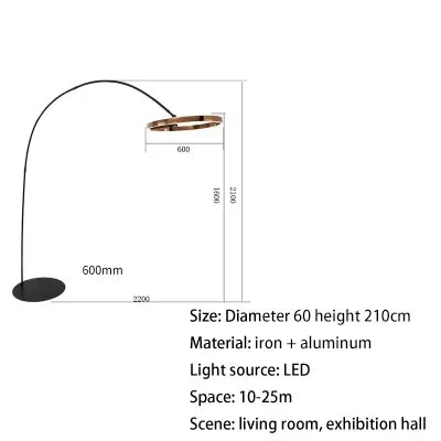 DecorBites™ Grote Dimbare Gouden Koperen Zwarte LED Vloerlamp voor Woonkamer en Hotel