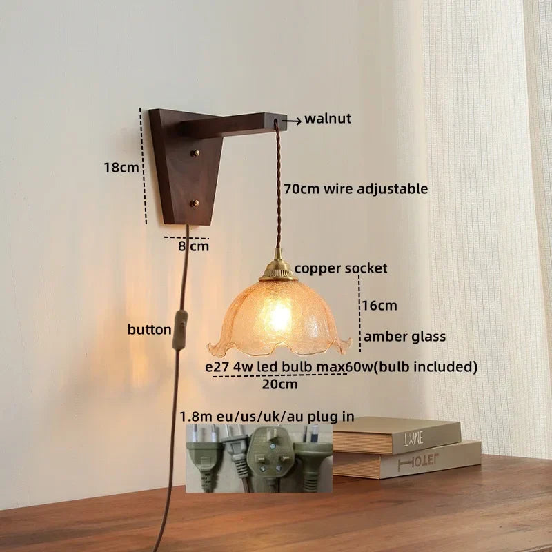 DecorBites™ LED Glass Sconce Wall Lamp Nordic Stair Light Fixtures